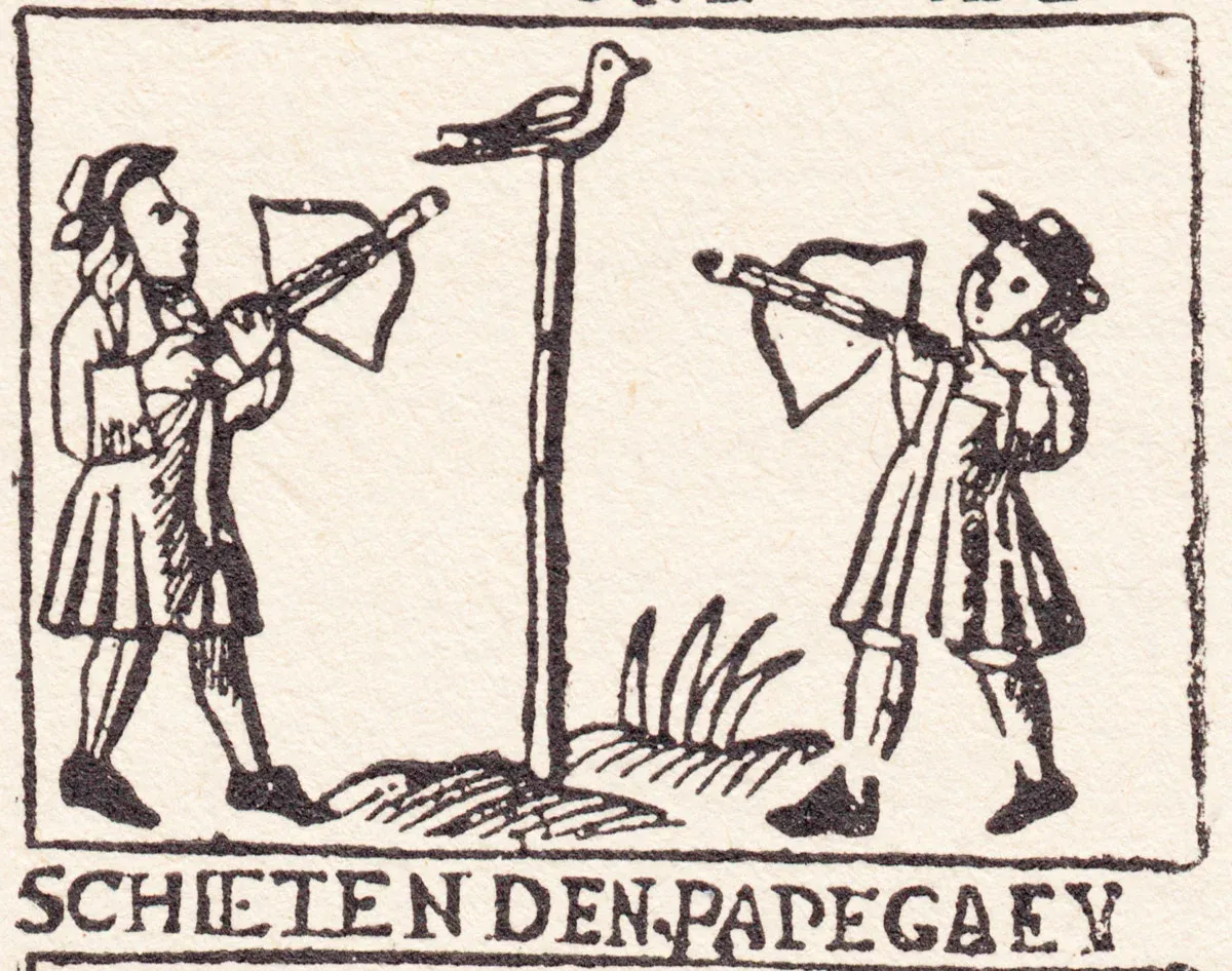 (5) Le tir au Moyen Âge : « Tirer sur le perroquet ».