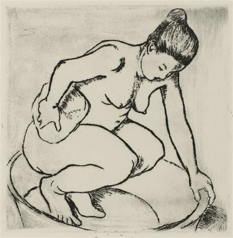 Catherine au tub, Valadon Suzanne, 1895.