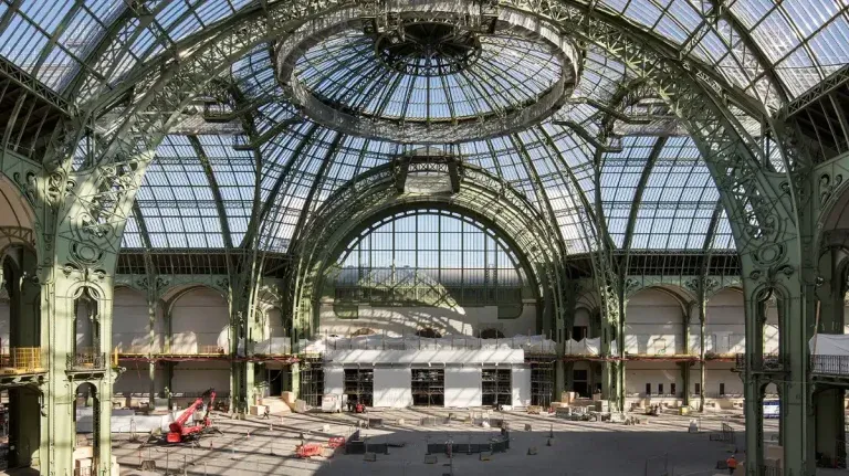 Grand Palais, Paris, en travaux.