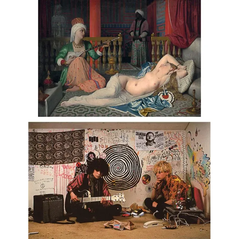 Ingres « L’odalisque avec l’esclave », 1843 | Jeff Wall, « The Guitarist », 1987.