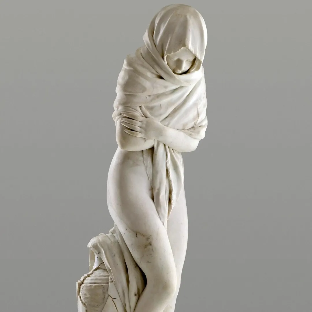 Jean-Antoine Houdon. La Frileuse.
