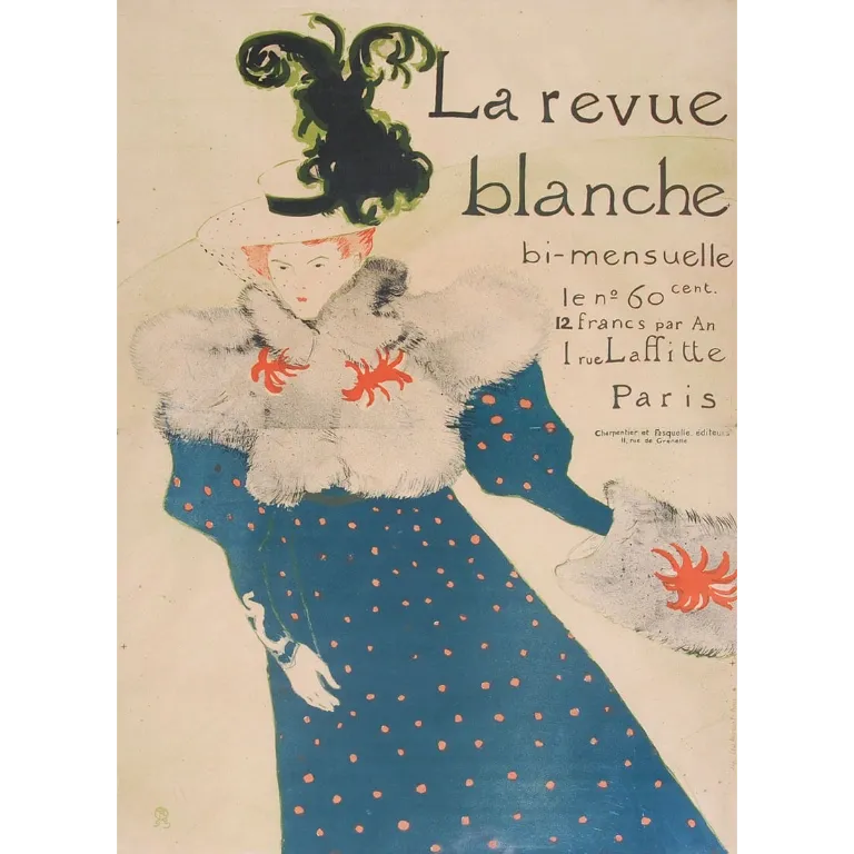 Misia en couverture de La Revue Blanche, Toulouse Lautrec, 1895.