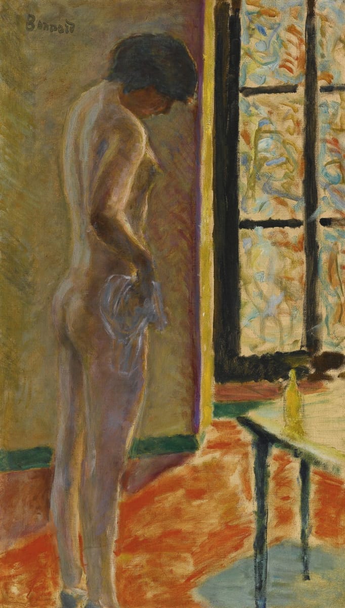 Pierre Bonnard, Marthe se séchant près d'une fenêtre.