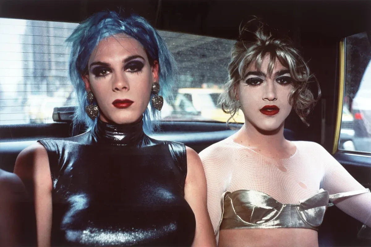 Jimmy Paulette & Misty in a taxi. NYC. 1991. © Nan Goldin.