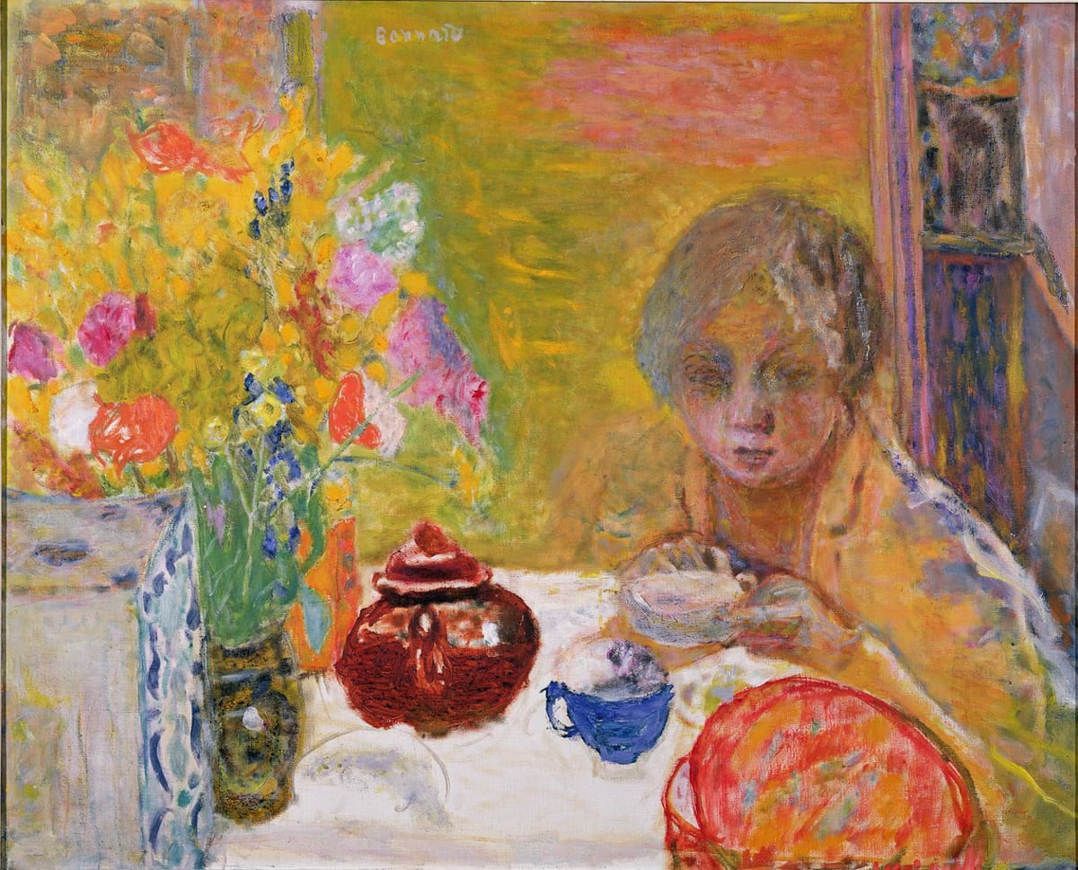 Pierre Bonnard, Marthe prenant le thé.