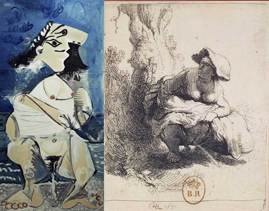Picasso | Rembrandt, « La femme qui pisse ».