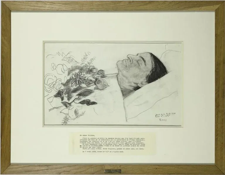 Suzanne Valdon sur son lit de mort, Kars Georges, 1938.