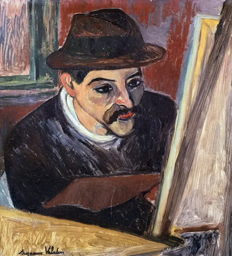 Suzanne Valladon, Maurice Utrillo devant son chevalet, 1919.