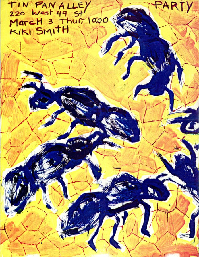 Kiki Smith, Party at Tin Pan Alley, Xerox Flyer, 1983.