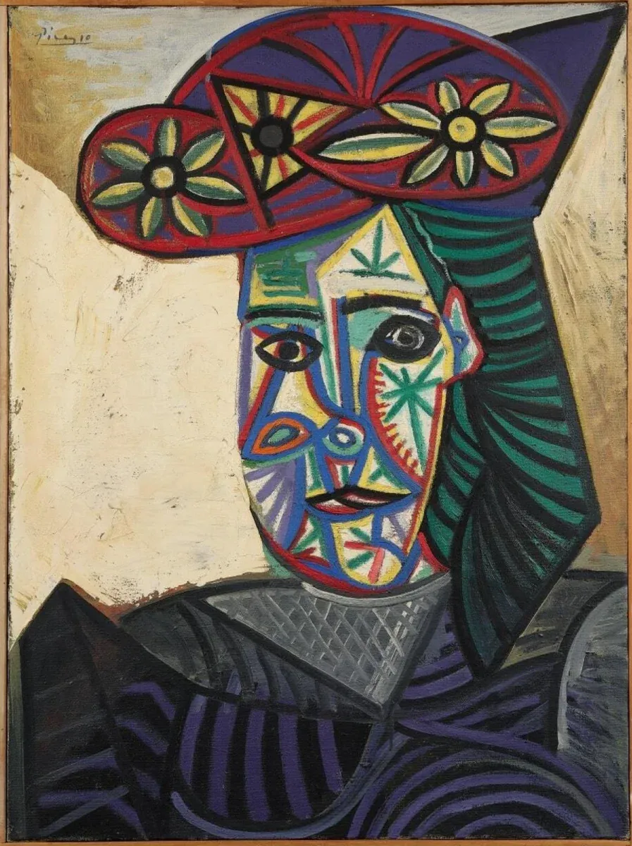 Pablo Picasso, Buste de femme au chapeau à fleurs (Dora Maar), 1943.