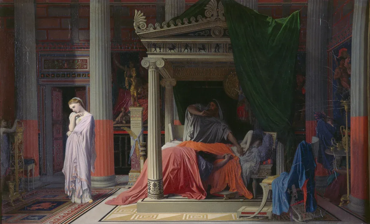La Maladie d'Antiochus. Ingres. 1840.