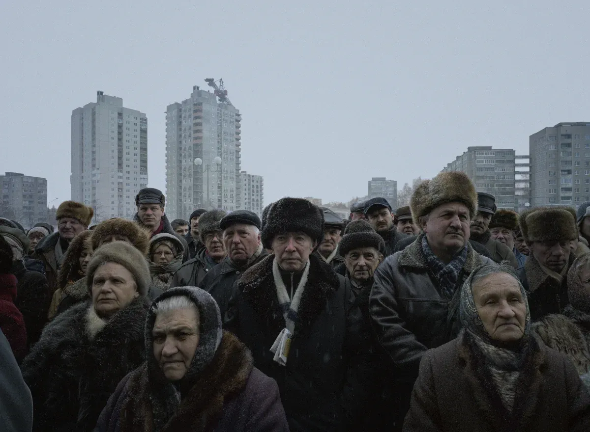 Luc Delahaye. A Rally of the Opposition Candidate Alexander Milinkevich.