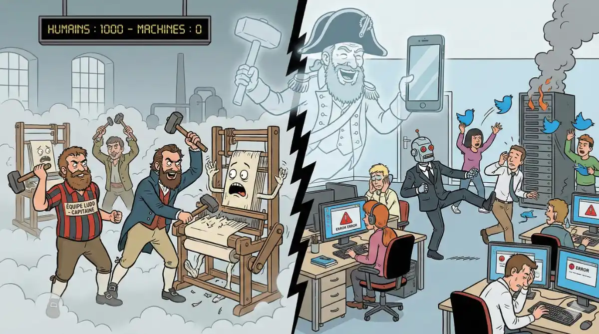 Illustration du luddisme