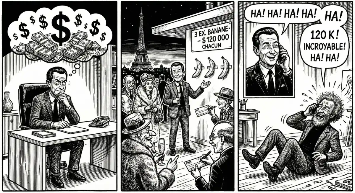 Maurizio Catellan, la banane comédienne et un dimanche sans fin!