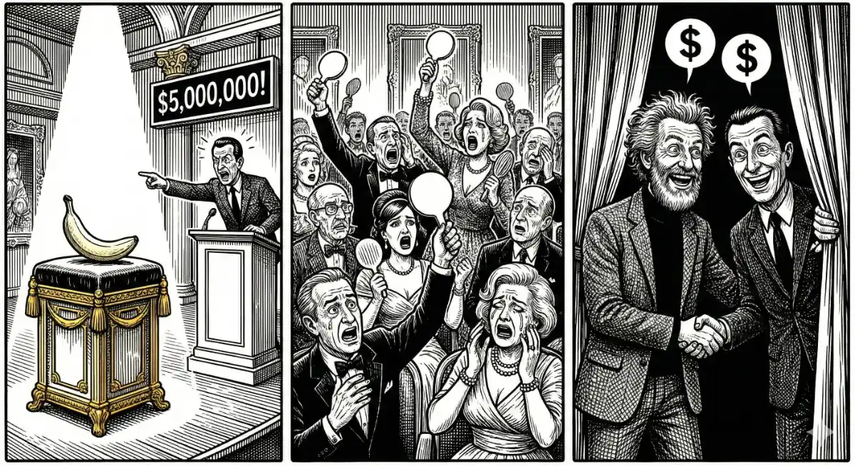 Maurizio Catellan, la banane comédienne et un dimanche sans fin!