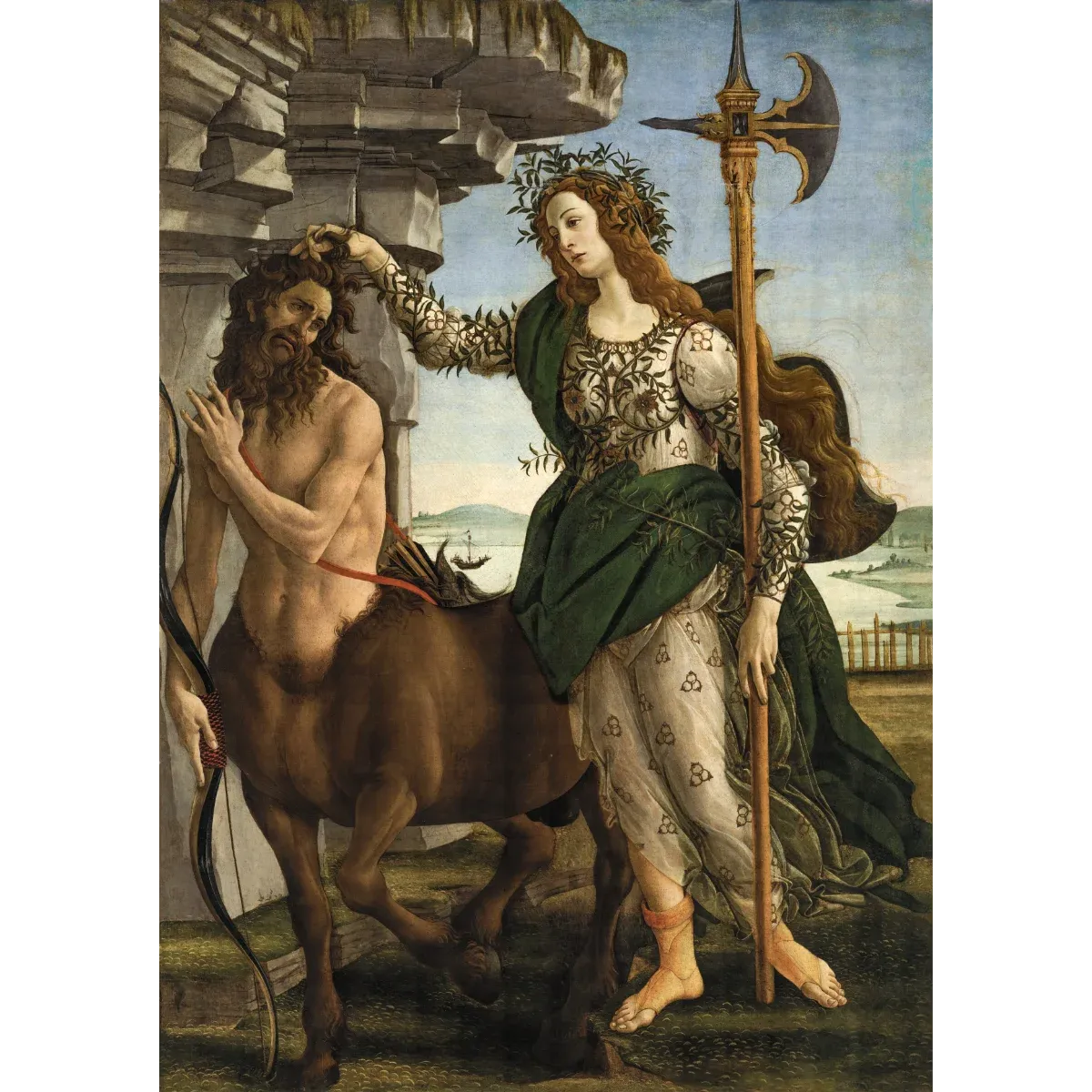 Pallas et le Centaure. Botticelli. 1482. Galerie des Offices.