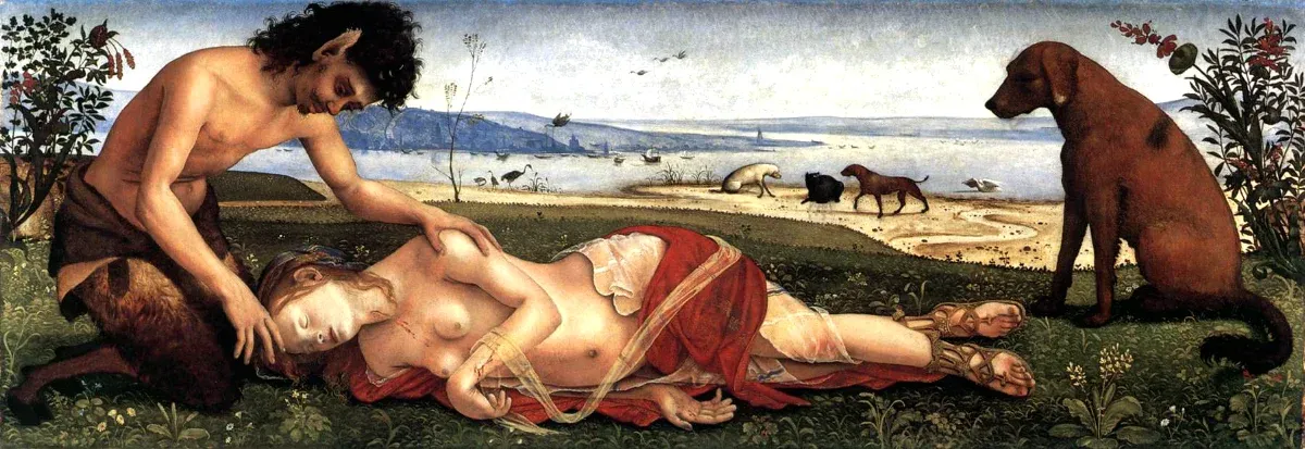 La Mort de Procris. Piero di Lorenzo dit Piero di Cosimo. National Gallery, Londres. 1495. 
