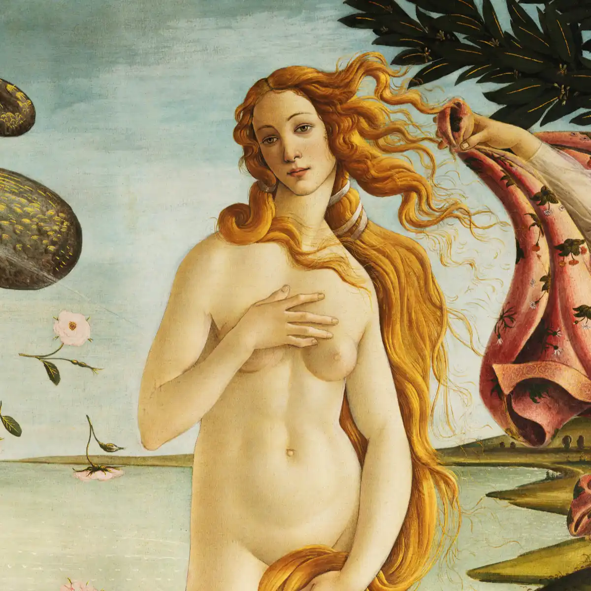 Botticelli. Naissance de Venus. Détail.