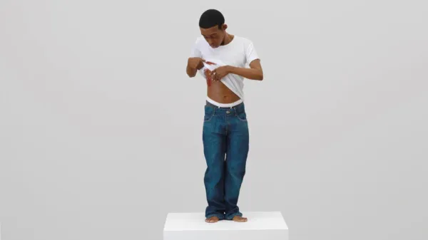 Ron Mueck et le Caravage. L'incrédulité de Saint Thomas
