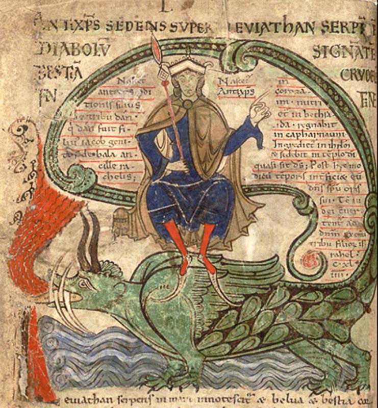 dragon,-mythologie,-christianisme,-iconographie